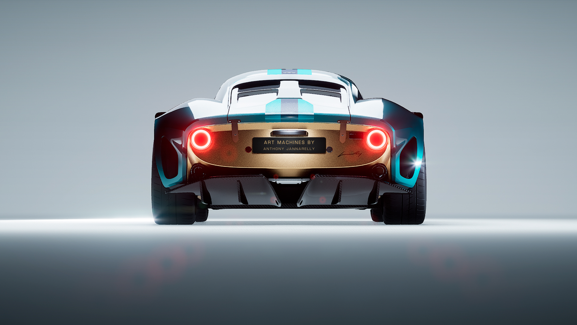 Rear view of the Ælla-60, featuring its unique design elements and aerodynamic shape.