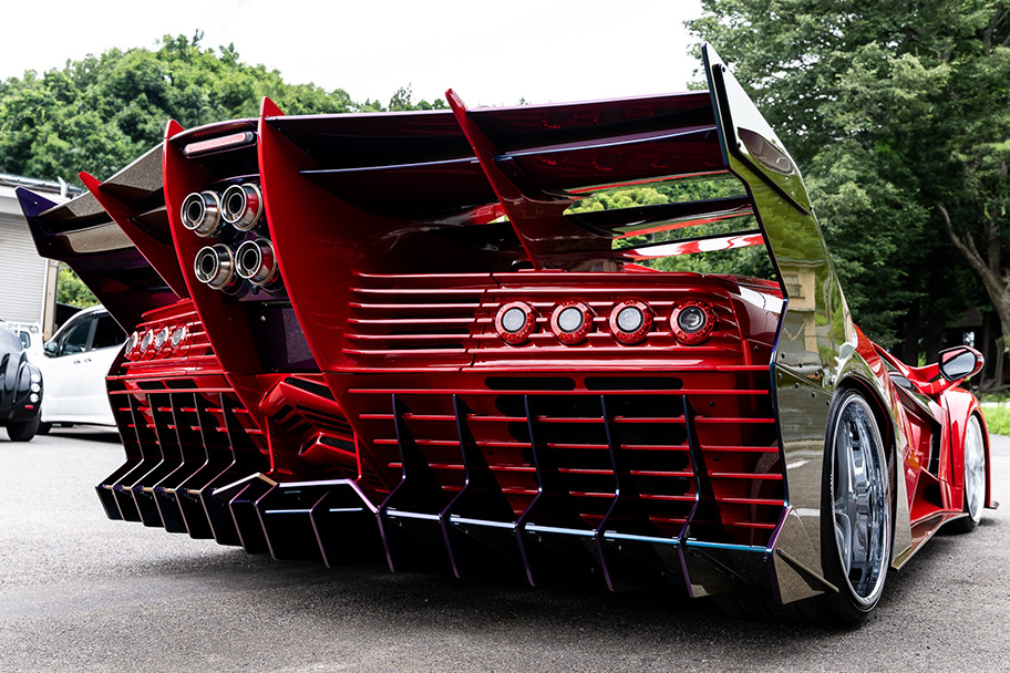 Side profile of BEAST supercar showcasing its sleek design and aerodynamic efficiency